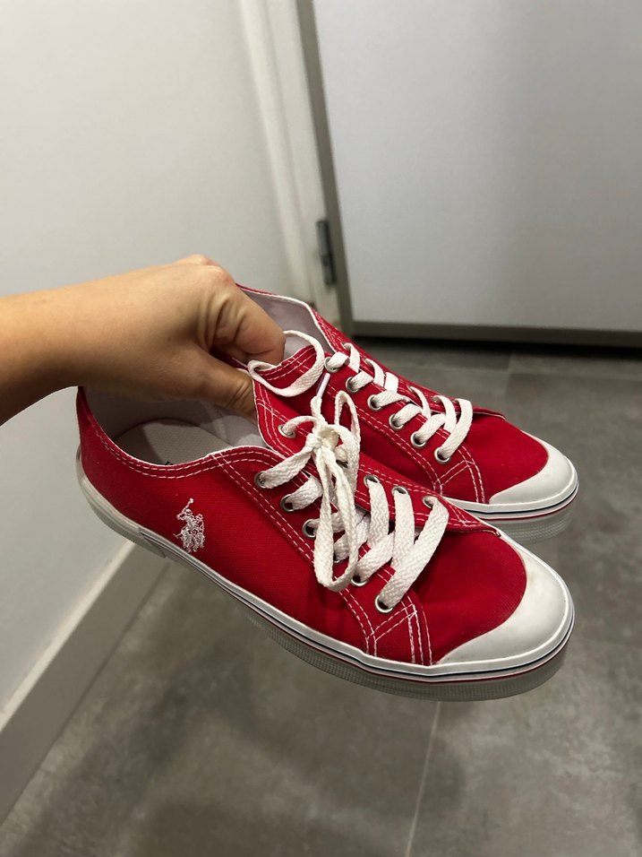 U.SPolo Kadın Kırmızı Spor Ayakkabı - Görsel 3