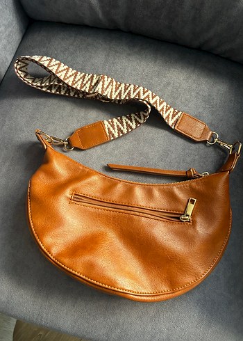 Mavi Kahverengi Deri Bohem Kadın Çanta - Görsel 2