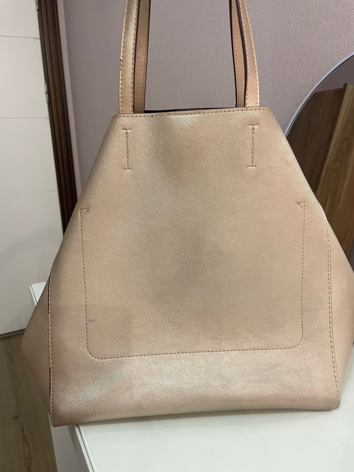 Pierre Cardin  
Bej Deri Kadın Omuz Çantası - Görsel 3