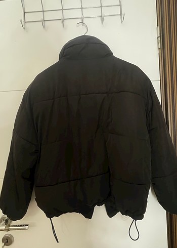 Siyah Fermuarlı Kadın Kışlık Mont - Görsel 3