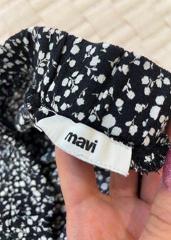 Siyah Puantiyeli Fırfırlı Mini Etek - Görsel 2