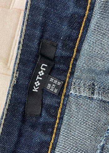 Lacivert Kadın Denim Mini Etek - Görsel 2