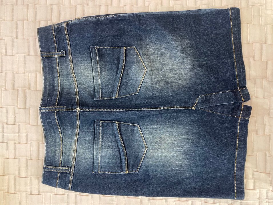 Lacivert Kadın Denim Mini Etek - Görsel 3