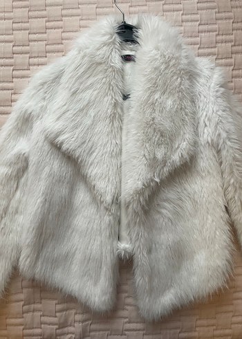 Kadın Beyaz Suni Kürk - Görsel 2