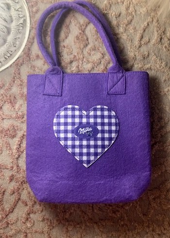 Örgü Mor Milka Bohem Çanta - Görsel 2