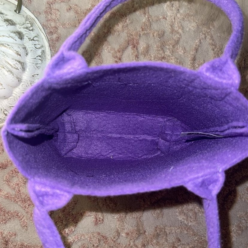 Örgü Mor Milka Bohem  Çanta - Görsel 3