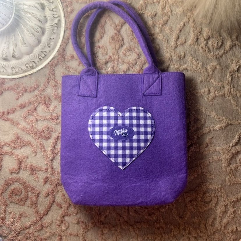 Örgü Mor Milka Bohem  Çanta - Görsel 2