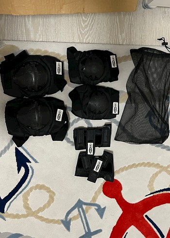 Siyah Biker Diz ve Bilek Koruyucu Seti - Görsel 2