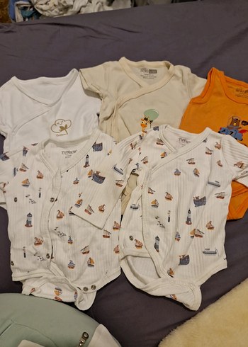 Bebek Erkek Kısa Kollu Pamuklu Çıtçıtlı Body zıbın - Görsel 2