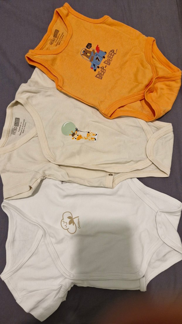 Bebek Erkek Kısa Kollu Pamuklu Çıtçıtlı Body zıbın - Görsel 3