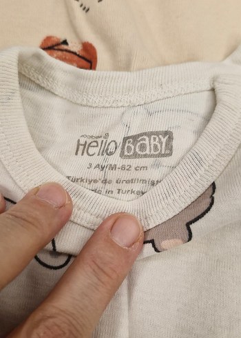 Uzun Kollu Pamuklu Bebek Body - Görsel 2