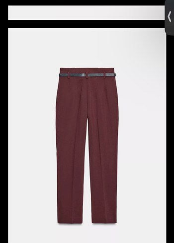 Bordo Süet Kemerli Uzun Kadın Kaban - Görsel 6