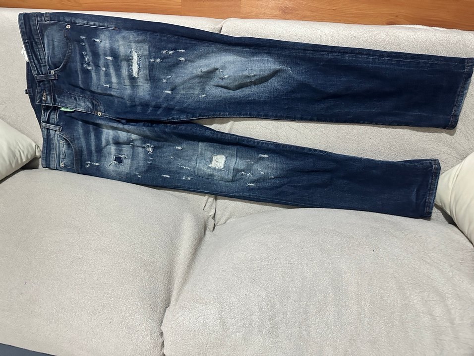 Dsquared2 Erkek Lacivert Bol Kesim Denim Kot Pantolon - Görsel 4