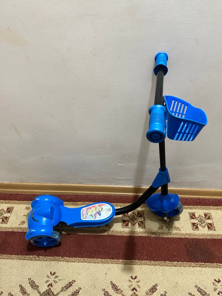 Mavi Çocuk Scooter'ı Sepetli - Görsel 2
