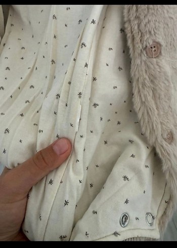 Kürklü Bej Bebek Tulumu - Görsel 2