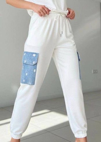 Siyah Kemerli Oversize Kot Pantolon - Görsel 2