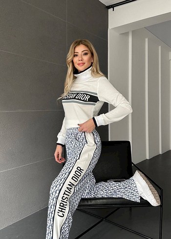 Dior Baskili Beyaz Kadin Esofman Takimi Christian Dior