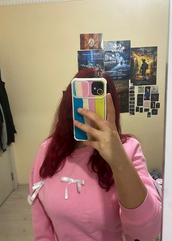 pembe kurdeleli sweat - Görsel 2