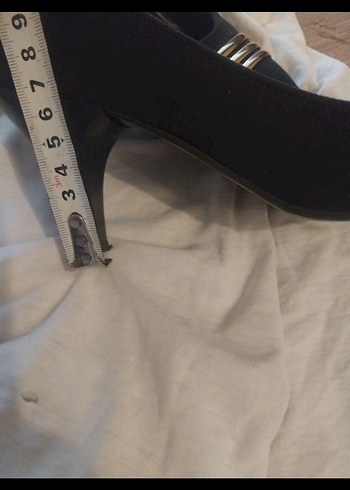 gold rengi Tokalı Siyah Kadın Dolgu Topuklu Stiletto - Görsel 7