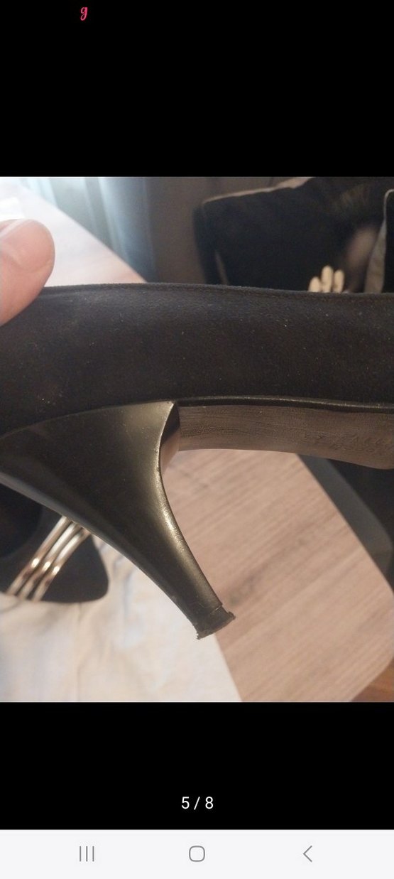 gold rengi Tokalı Siyah Kadın Dolgu Topuklu Stiletto - Görsel 5