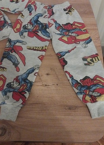 Gri Superman Desenli Çocuk Eşofman Takımı - Görsel 6