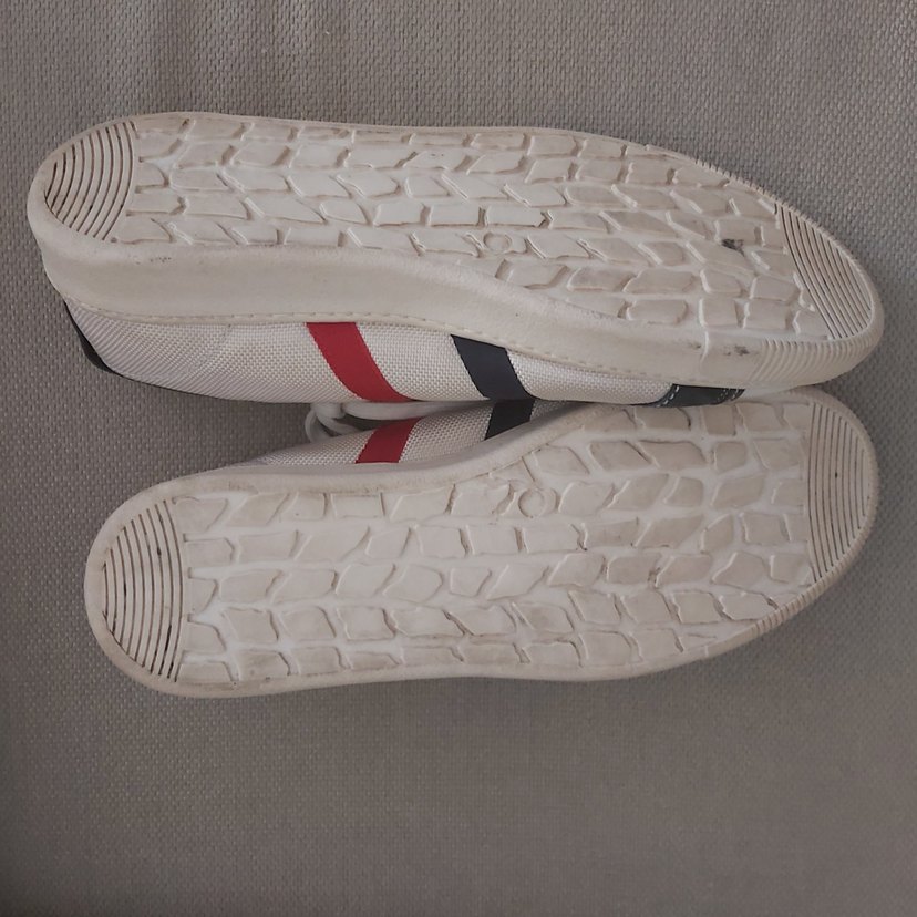 Beyaz Siyah Çizgili Bağcıklı Erkek Spor Ayakkabı - Görsel 3