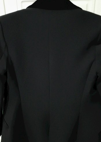 Siyah Kadın Uzun Kollu Uzun Ceket - Görsel 5