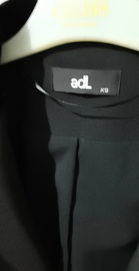 Siyah Kadın Uzun Kollu Uzun Ceket - Görsel 2