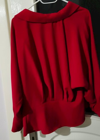 Kırmızı Uzun Drapeli Kadın Kaban - Görsel 5