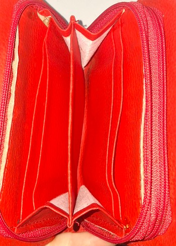 Kırmızı orta boy Kadın cüzdanı - Görsel 4