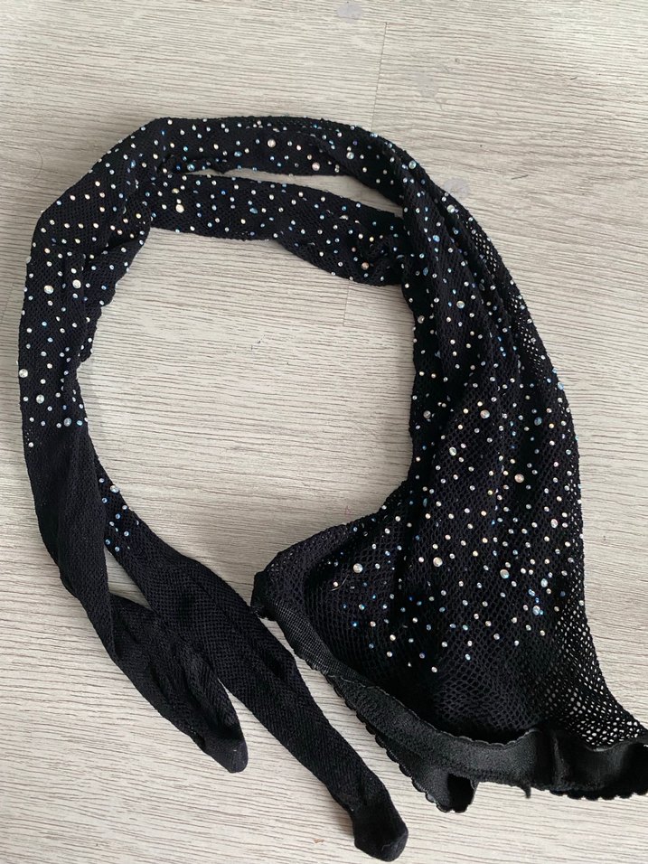 Kızlar için Siyah İşlemeli Payetli çorap - Görsel 2