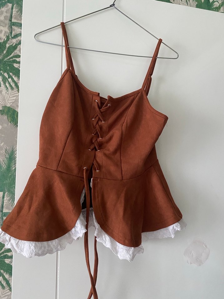 Kahverengi Sırt Bağcıklı Hemşire Korsesi - Görsel 2