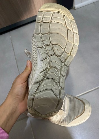 Bej Bağcıklı Kadın Spor Ayakkabı - Görsel 4