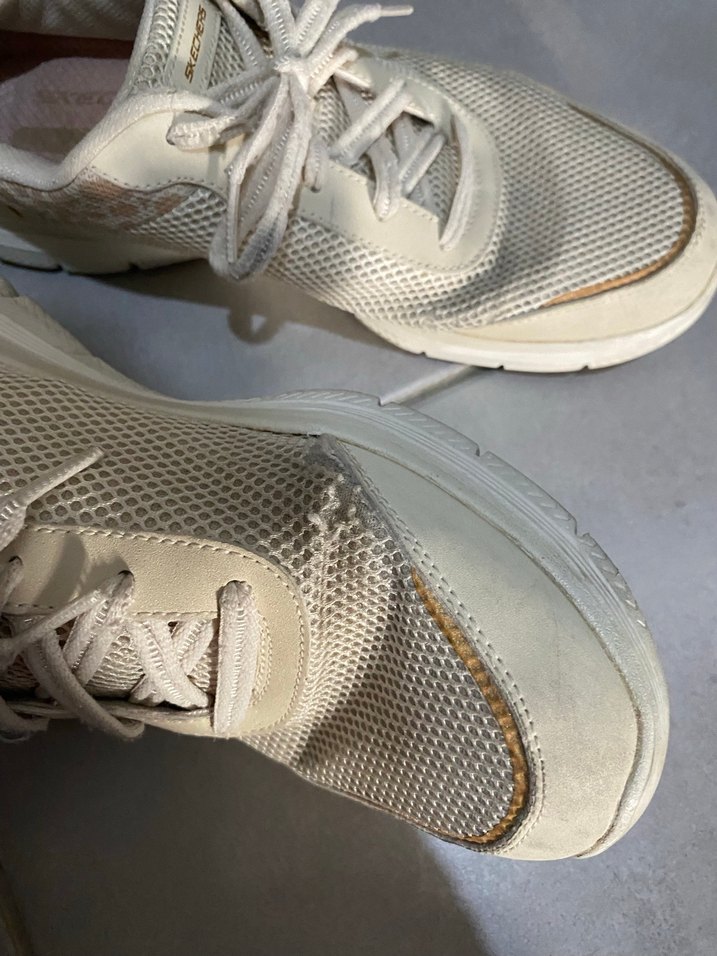 Bej Bağcıklı Kadın Spor Ayakkabı - Görsel 3