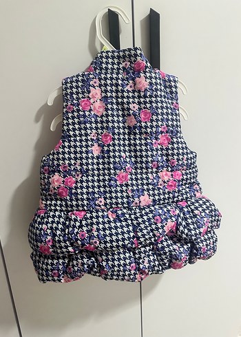 Kız Çocuk Fermuarlı Desenli Yelek - Görsel 2