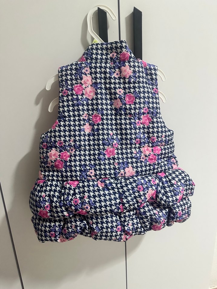 Kız Çocuk Fermuarlı Desenli Yelek - Görsel 2