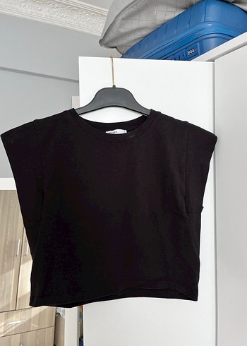 Siyah Kadife Hamile Kısa Kollu Tişört - Görsel 2