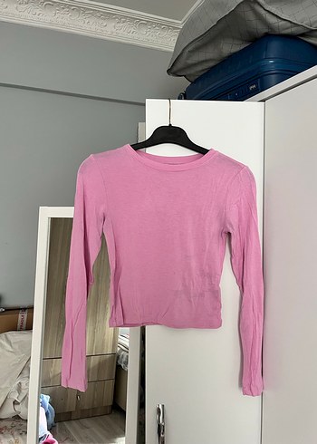 Addax Pembe Düğmeli Hamile Uzun Kollu Tişört - Görsel 2