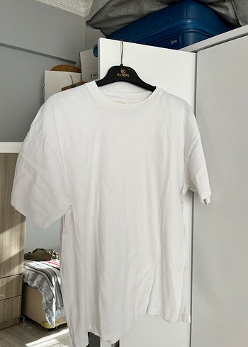 Beyaz Erkek V Yaka Basic Tişört - Görsel 3