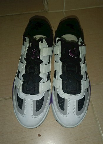 Mor Velcro Bantlı Stiletto Topuklu Spor Ayakkabı - Görsel 6