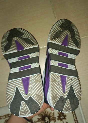 Mor Velcro Bantlı Stiletto Topuklu Spor Ayakkabı - Görsel 5