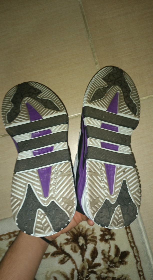 Mor Velcro Bantlı Stiletto Topuklu Spor Ayakkabı - Görsel 5