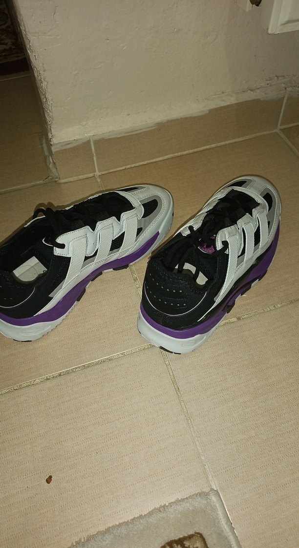 Mor Velcro Bantlı Stiletto Topuklu Spor Ayakkabı - Görsel 3