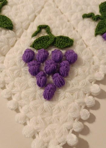 Üzüm Motifli El Örgüsü banyo lifi - Görsel 2