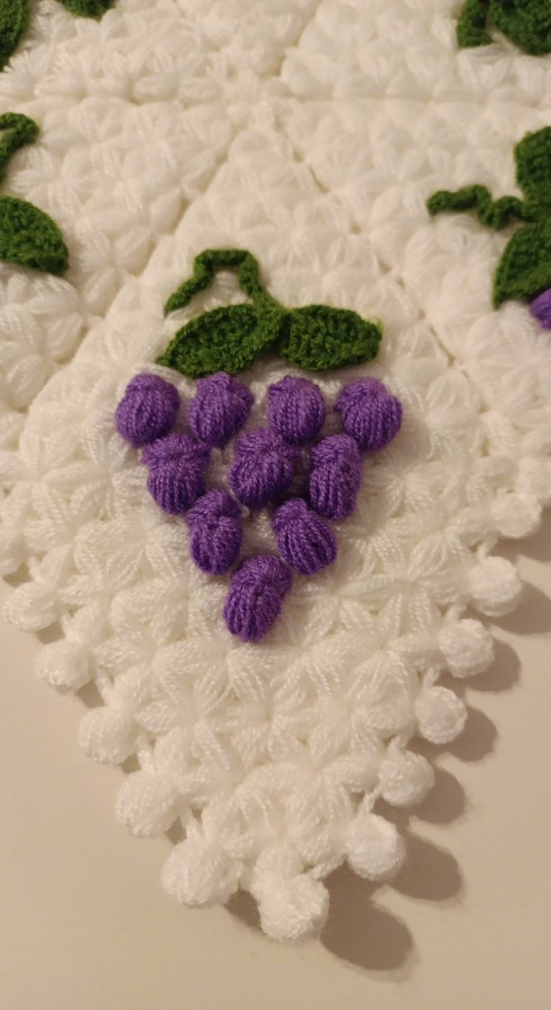 Üzüm Motifli El Örgüsü banyo lifi - Görsel 2