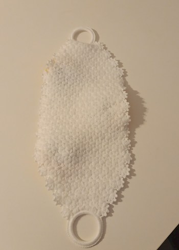 Çiçek Detaylı Beyaz Banyo Süngeri - Görsel 3