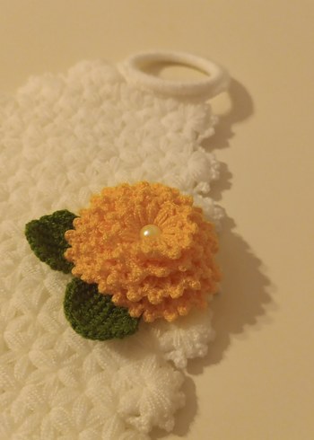 Çiçek Detaylı Beyaz Banyo Süngeri - Görsel 2