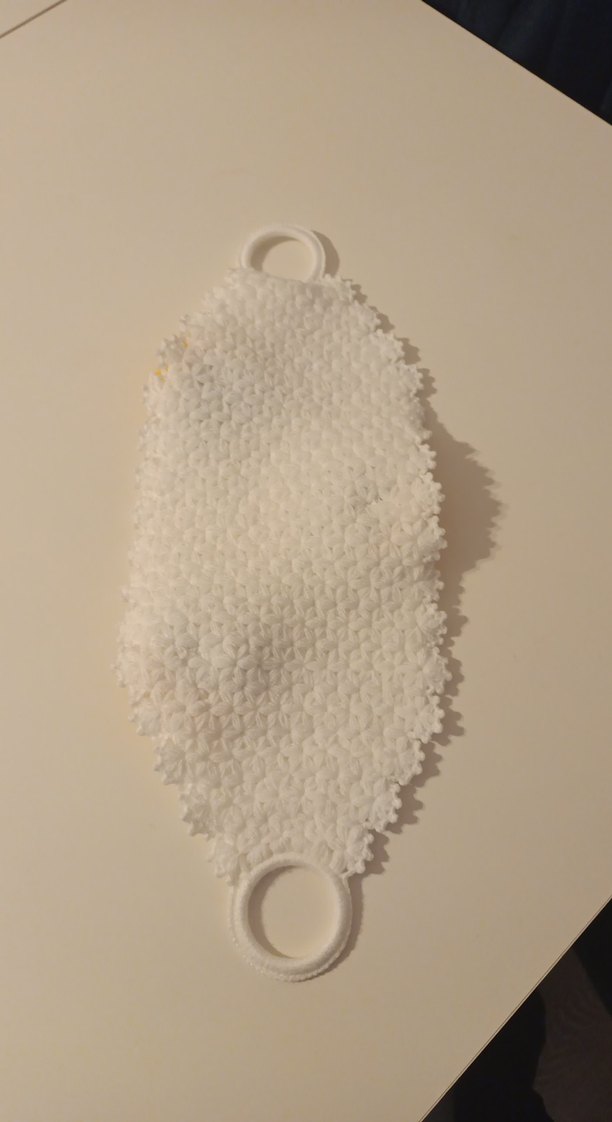 Çiçek Detaylı Beyaz Banyo Süngeri - Görsel 3