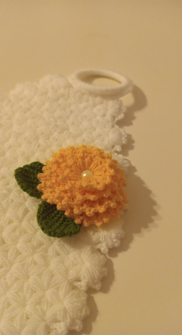 Çiçek Detaylı Beyaz Banyo Süngeri - Görsel 2