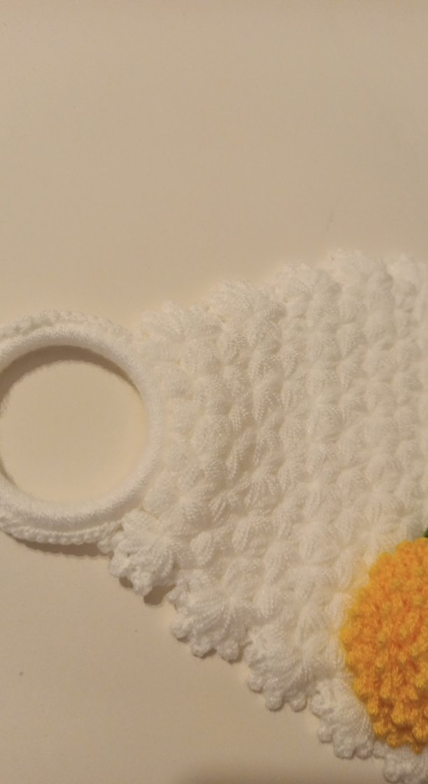 Çiçek Detaylı Beyaz Banyo Süngeri - Görsel 4